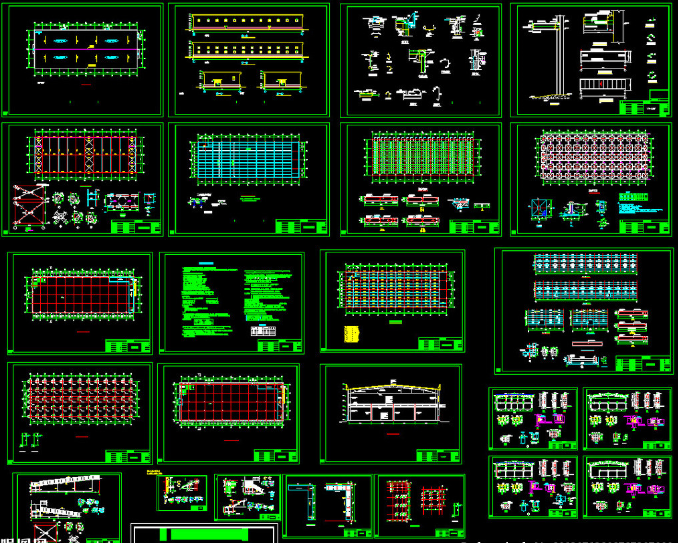 永州二层全钢结构超市图纸